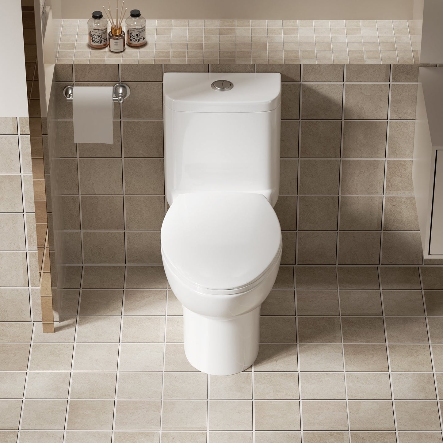 1.1/1.6 GPF Tornado Flush One-Piece Toilet with Comfort Chair Seat