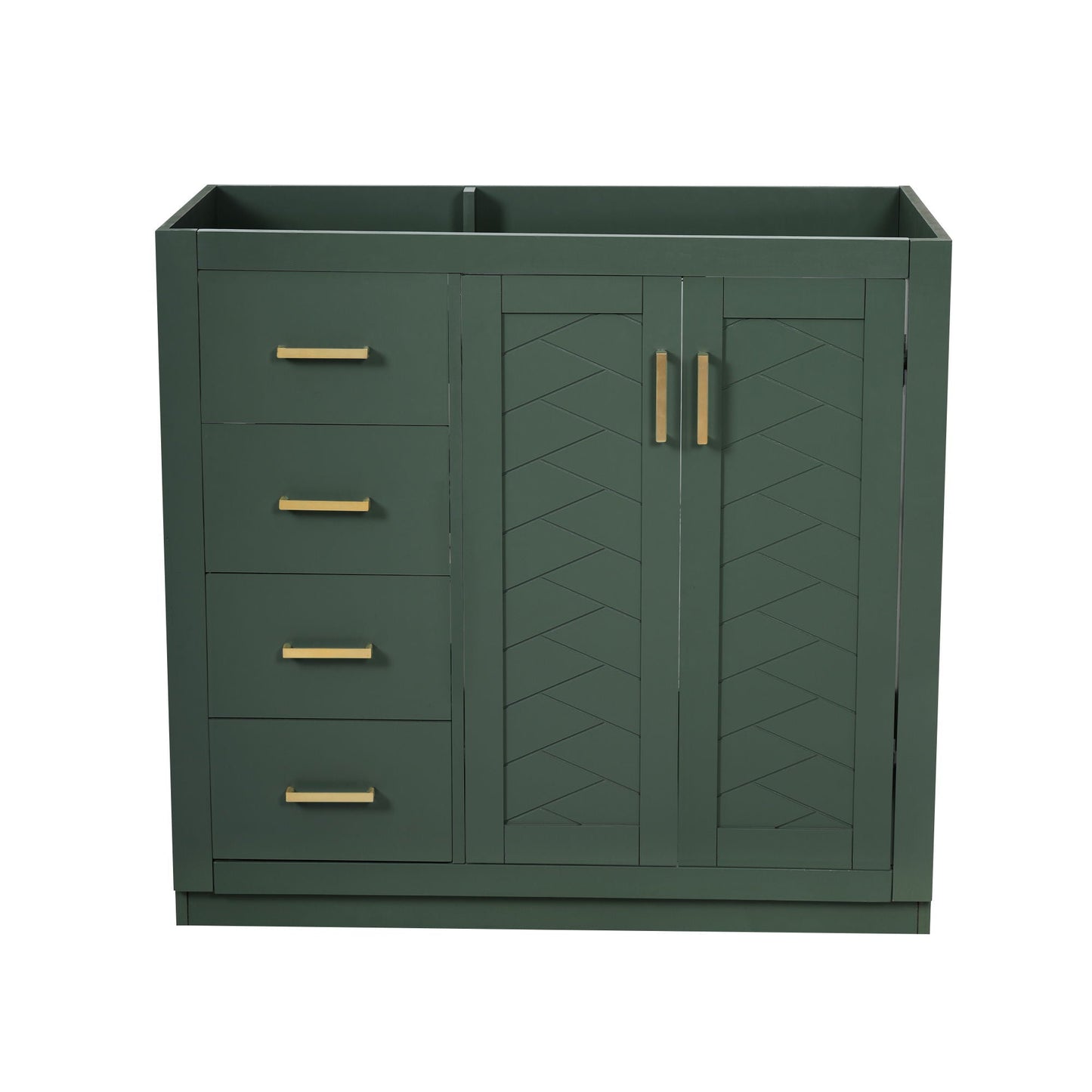 Retro Style Bathroom Vanity, 3 Drawers & Soft Closing Doors