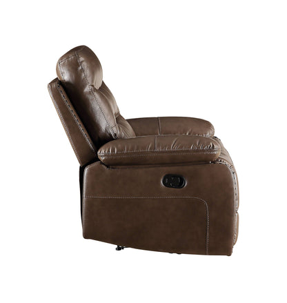 Aashi Leather Gel Match Recliner Sofa - Brown