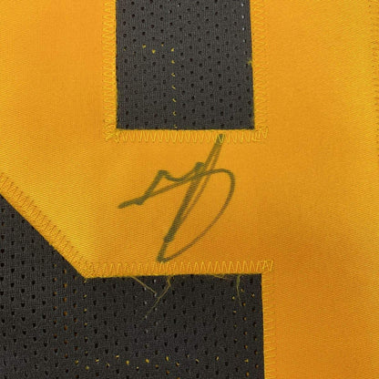Framed Autographed/Signed Minkah Fitzpatrick 35x39 Pittsburgh Color Rush Football Jersey Beckett BAS COA