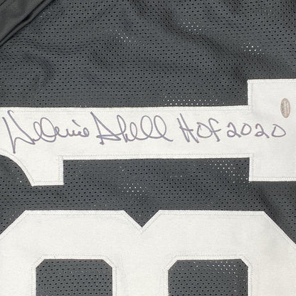 Framed Autographed/Signed Donnie Shell 35x39 HOF 2002 Pittsburgh Black Football Jersey Schwartz Sports COA