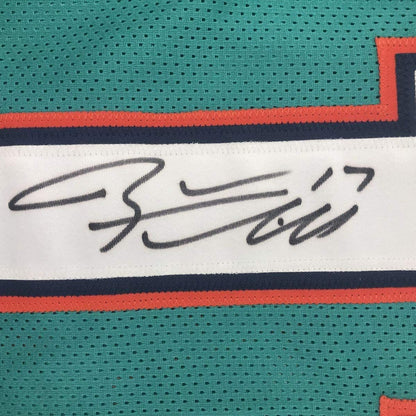 Framed Autographed/Signed Ryan Tannehill 35x39 Miami Teal Football Jersey Beckett BAS COA