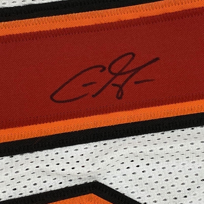 Framed Autographed/Signed Chris Godwin 35x39 Tampa Bay White Football Jersey JSA COA