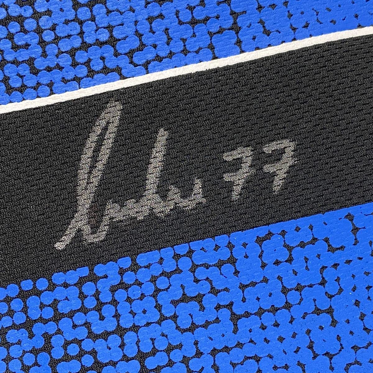 Framed Autographed/Signed Luka Doncic 35x39 Dallas Blue Practice Basketball Jersey Beckett BAS COA Holo Only