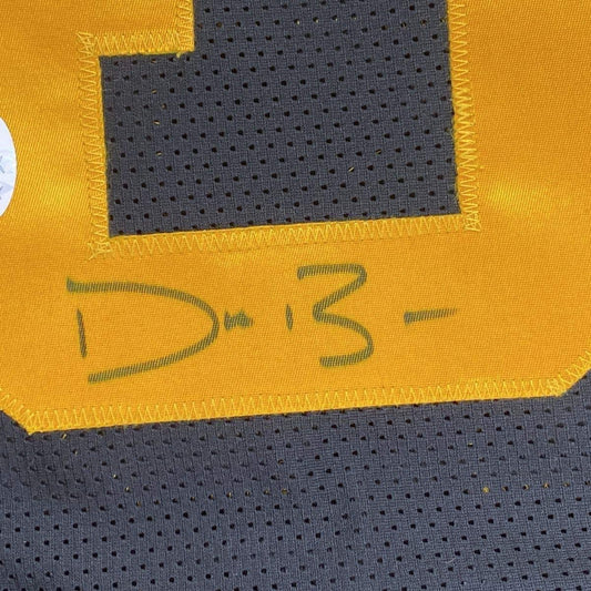 Framed Autographed/Signed Devin Bush 35x39 Pittsburgh Color Rush Football Jersey JSA COA