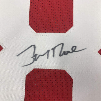 Autographed/Signed Jerry Rice San Francisco Red Football Jersey Beckett BAS COA