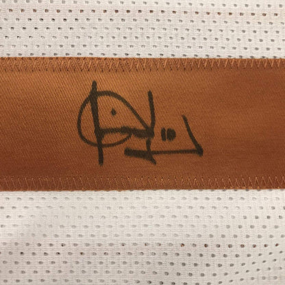 Autographed/Signed Vince Young Texas White College Football Jersey GTSM COA Holo Only