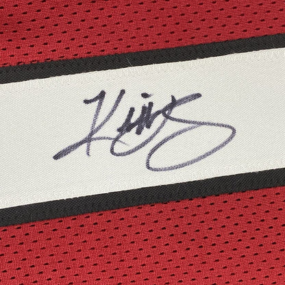 Framed Autographed/Signed Kliff Kingsbury 35x39 Head Coach Arizona Red Football Jersey JSA COA