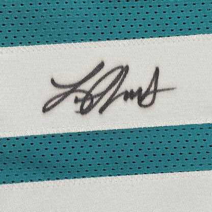 Framed Autographed/Signed Laviska Shenault 35x39 Jacksonville Teal Football Jersey Beckett BAS COA
