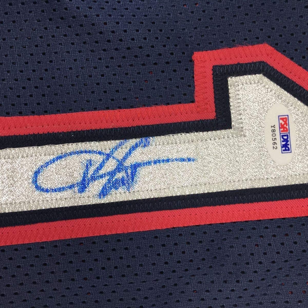 Framed Autographed/Signed Vince Carter 35x39 New Jersey NJ Blue Basketball Jersey PSA/DNA COA