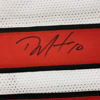 Framed Autographed/Signed DeAndre Hopkins 35x39 Arizona White Football Jersey JSA COA