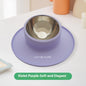 Cat And Dog Bowl Silicone Stainless Steel Pet Non-slip Leak-proof