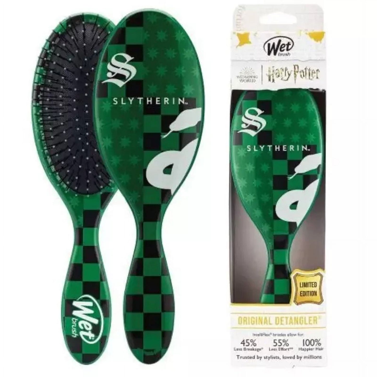 Wet Brush Original Detangler Hair Brush Harry Potter/Slytherin Collection