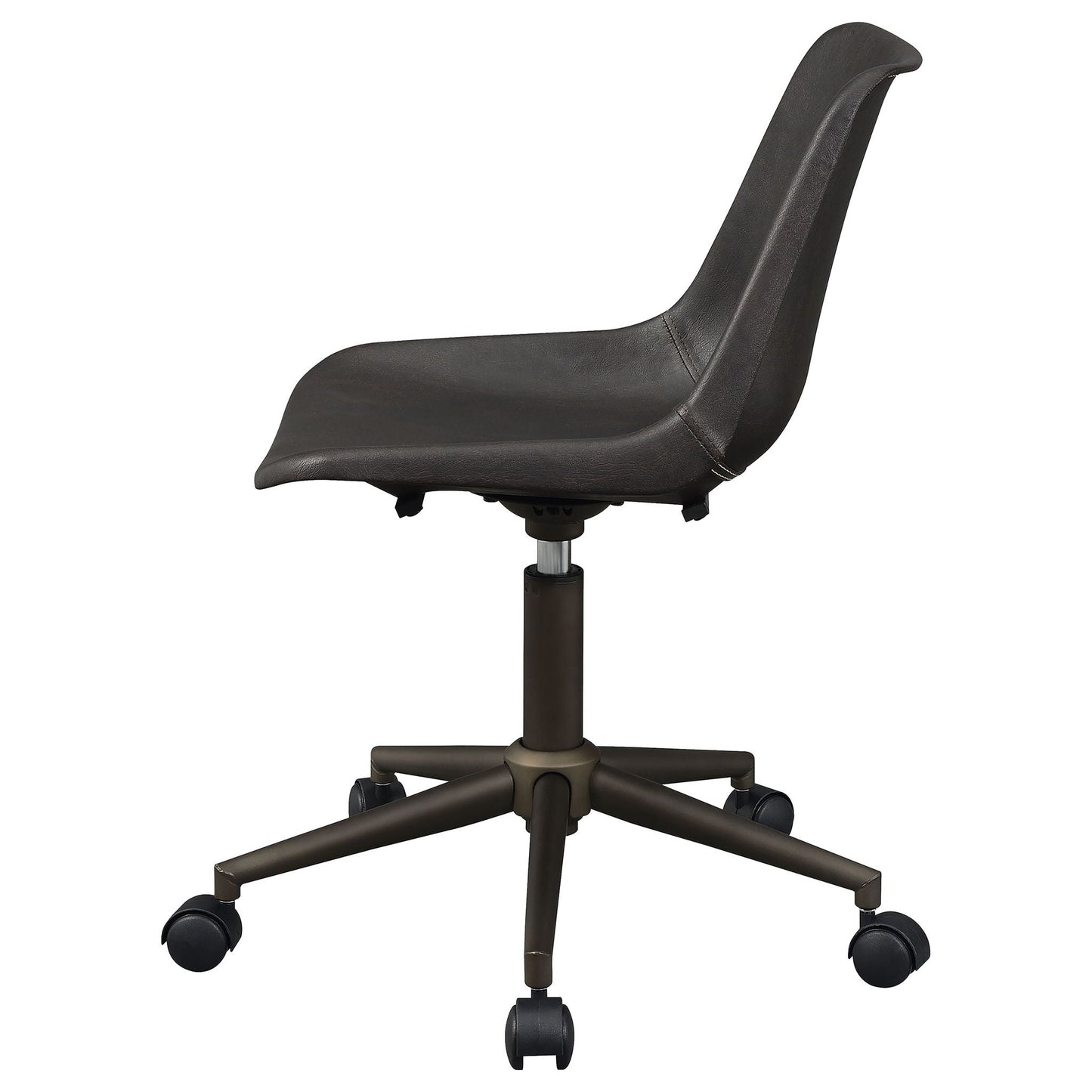 Ralston - Upholstered Adjustable Office Desk Chair With Ergonomic Design - Brown