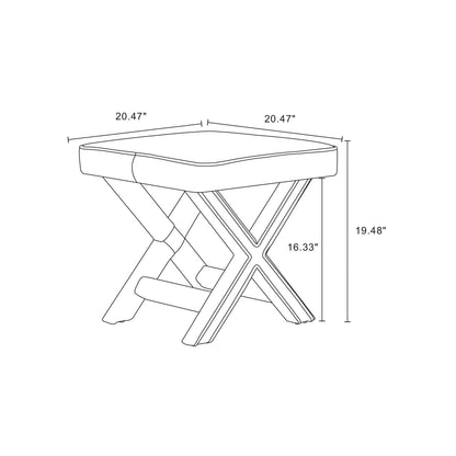 Abigail - Accent Bench With Piped Cushion