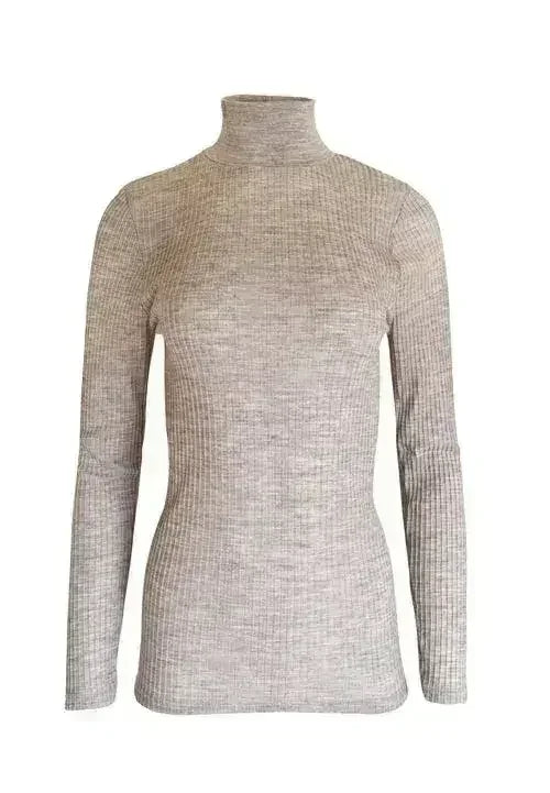EGI Exclusive Collections Merino Wool Blend Mock Neck Top with Long