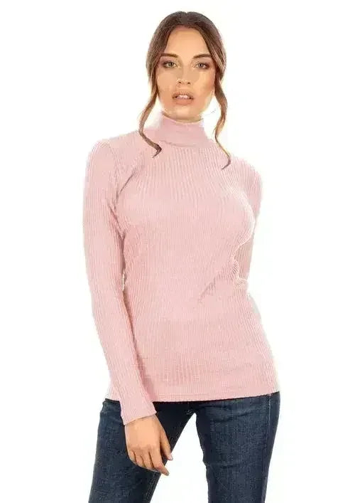 EGI Exclusive Collections Merino Wool Blend Mock Neck Top with Long