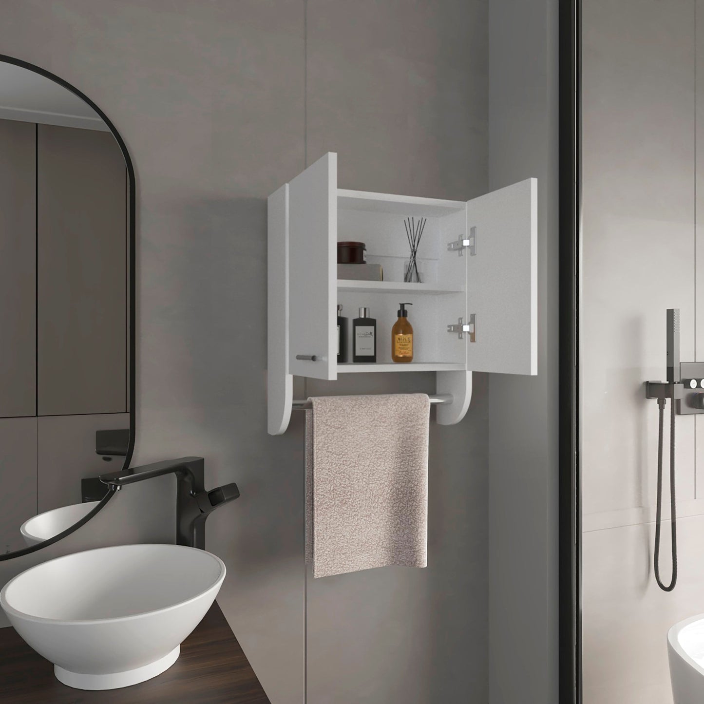 Medicine Cabinet 20.30" H with 2 Shelves and 2 Doors