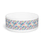 Pastel Pixel Weave in Diagonal Harmony - Pet Bowl