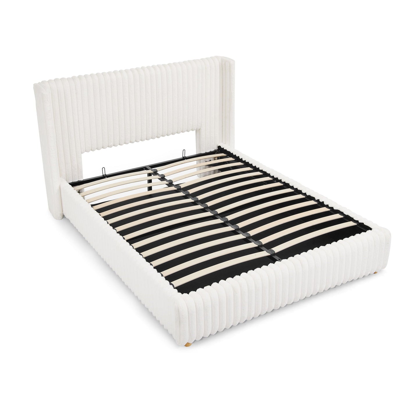 Functional Vertical Striped Bed With Gas Lift Storage