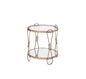 Zekera Mirrored & Champagne Finish End Table