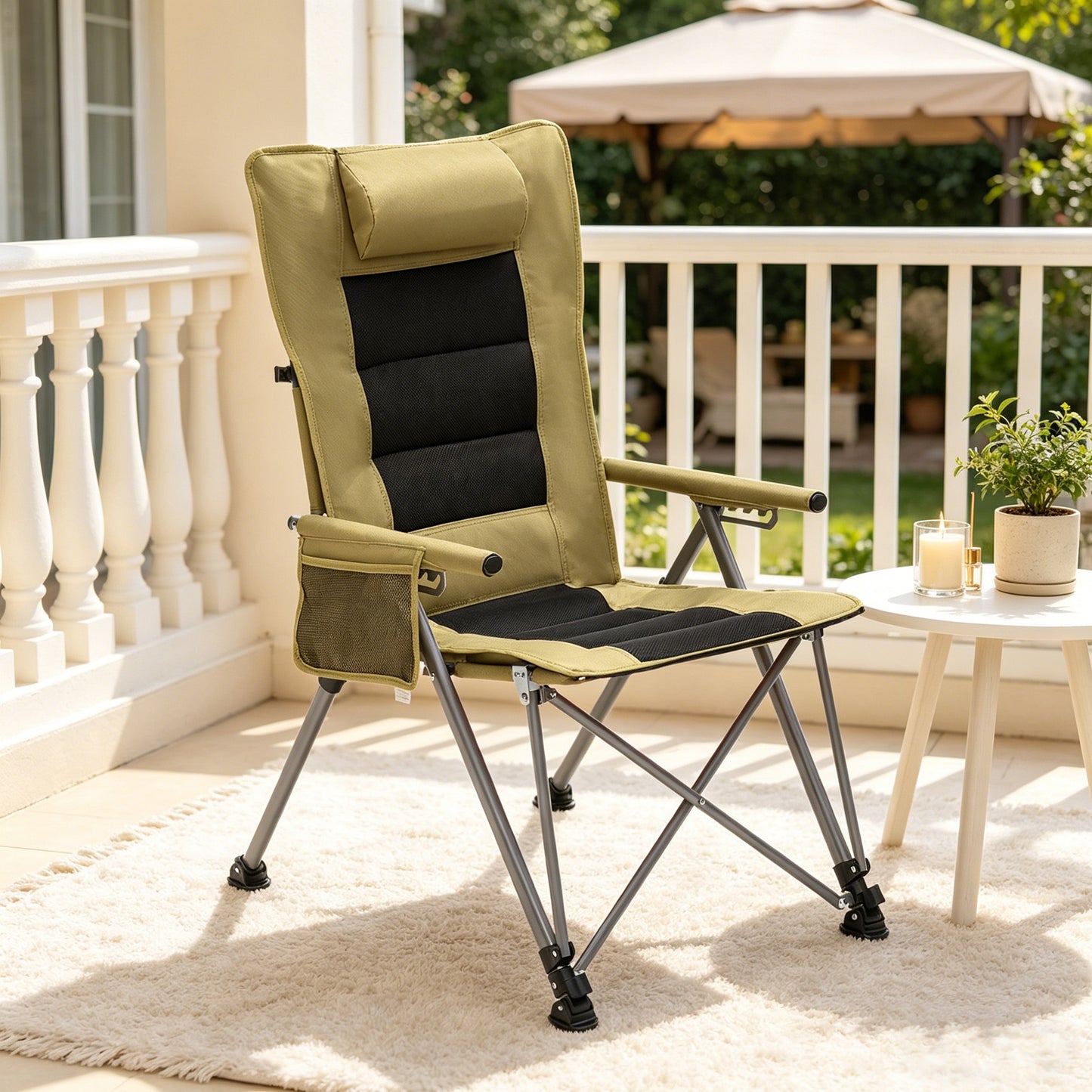 5-Position Adjustable Reclining Camping Chair
