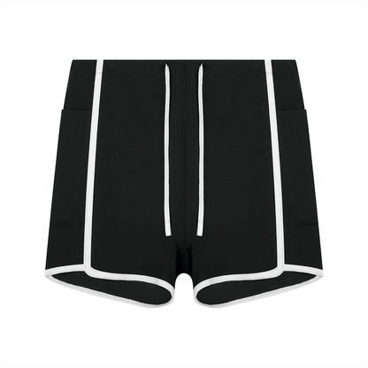 Loki & Ivy Women's High Rise Color Block Yoga Shorts