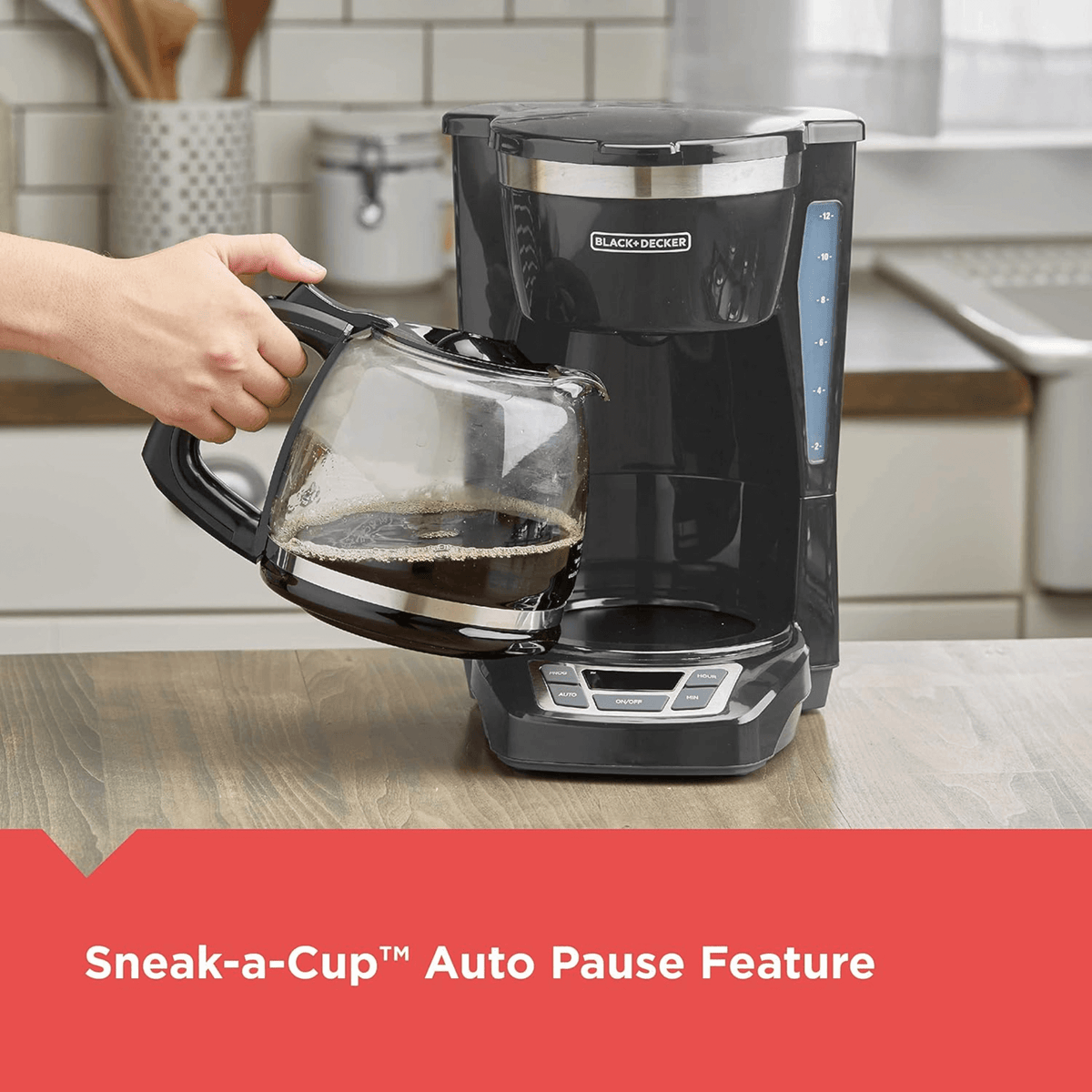 Black & Decker 12 Cup Programmable Coffee Maker with Digital Controls - REFURBISHED
