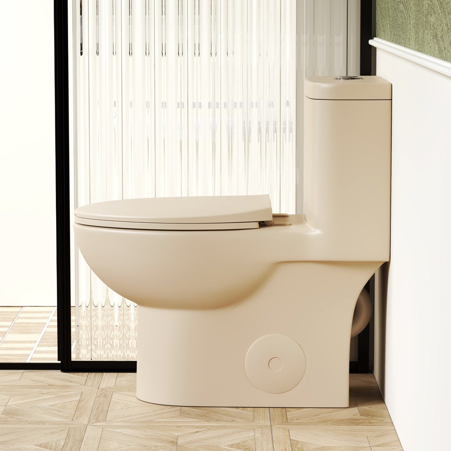 1.1/1.6 GPF Tornado Flush One-Piece Toilet with Comfort Chair Seat ADA Height 17"