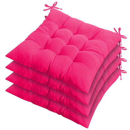 4-Pack Square Chair Cushions – 17.7"x17.7", Tie-On, Soft Pads for Home, Office, Travel