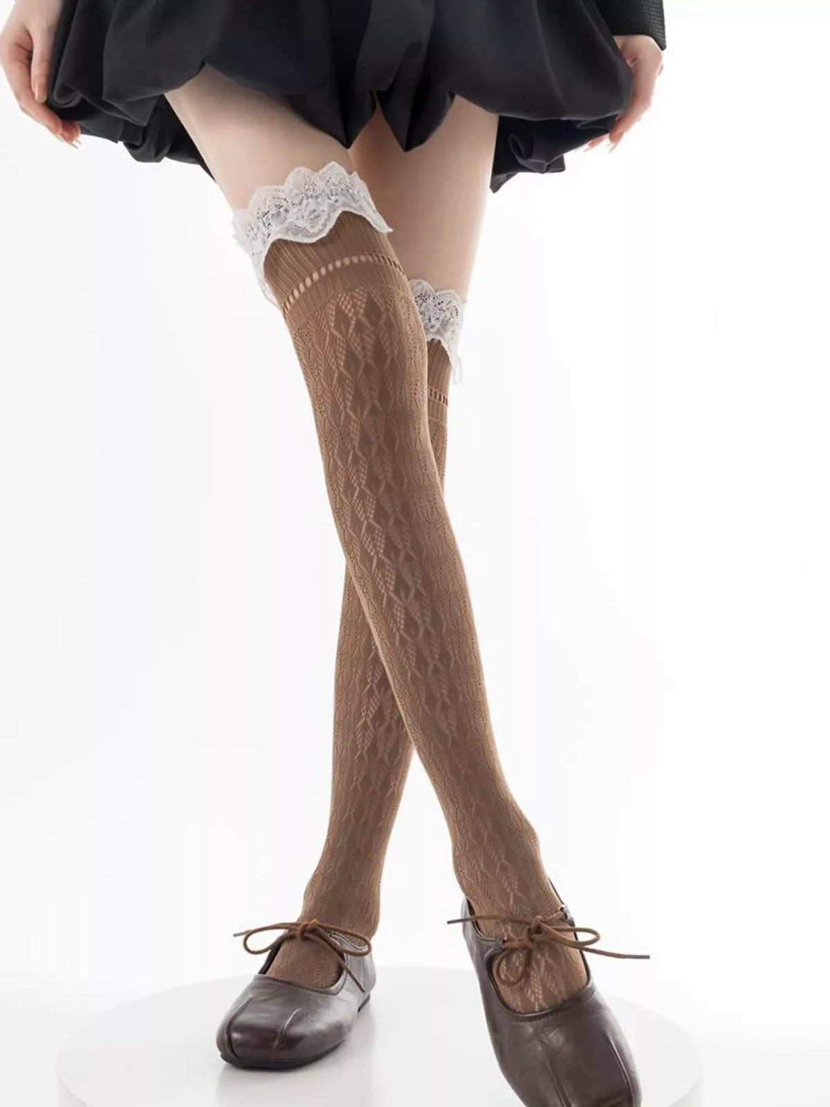 Lace Over-the-Knee Hollow-Out Stockings