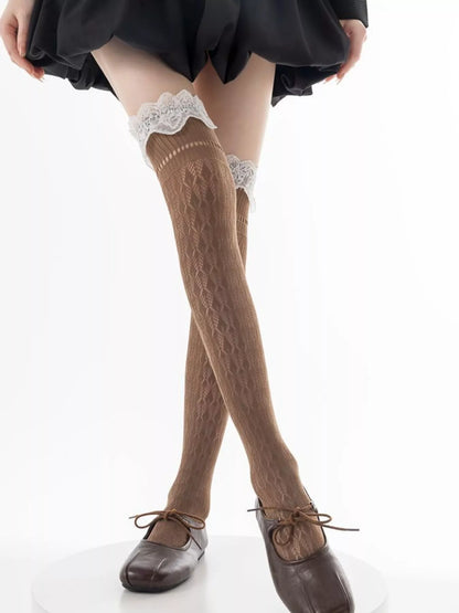 Lace Over-the-Knee Hollow-Out Stockings