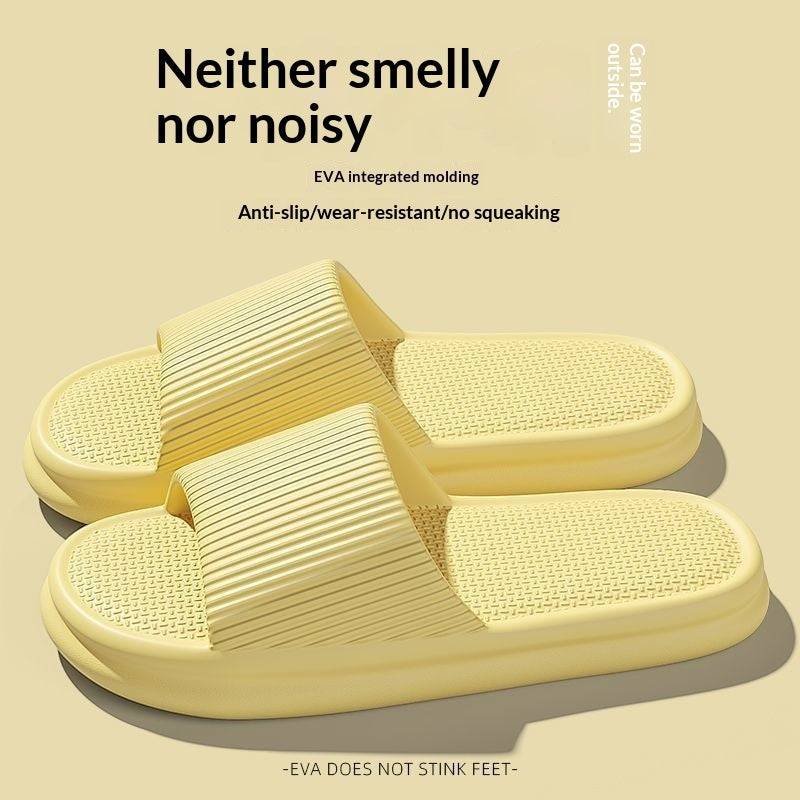 Minimalist Home-use Bathroom Slippers With A Plush Cushioned Feel For Men