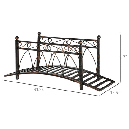 Outsunny Metal Arch Zen Garden Bridge