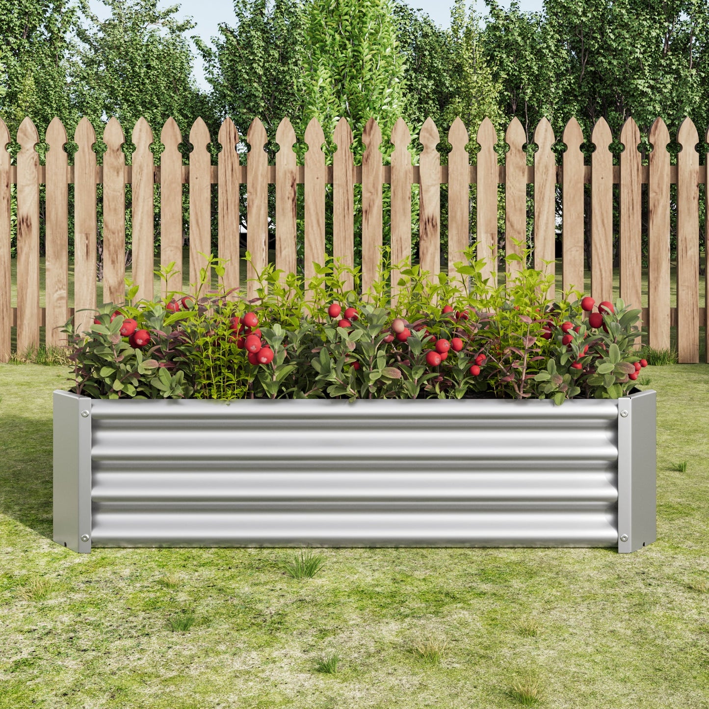 Metal Raised Garden Bed 4x2x1 ft