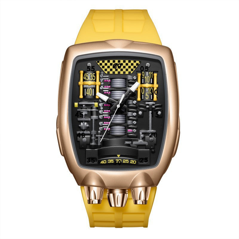 Engine Movement Mens Watch Brand Quartz Watch Fashionable And Distinctive