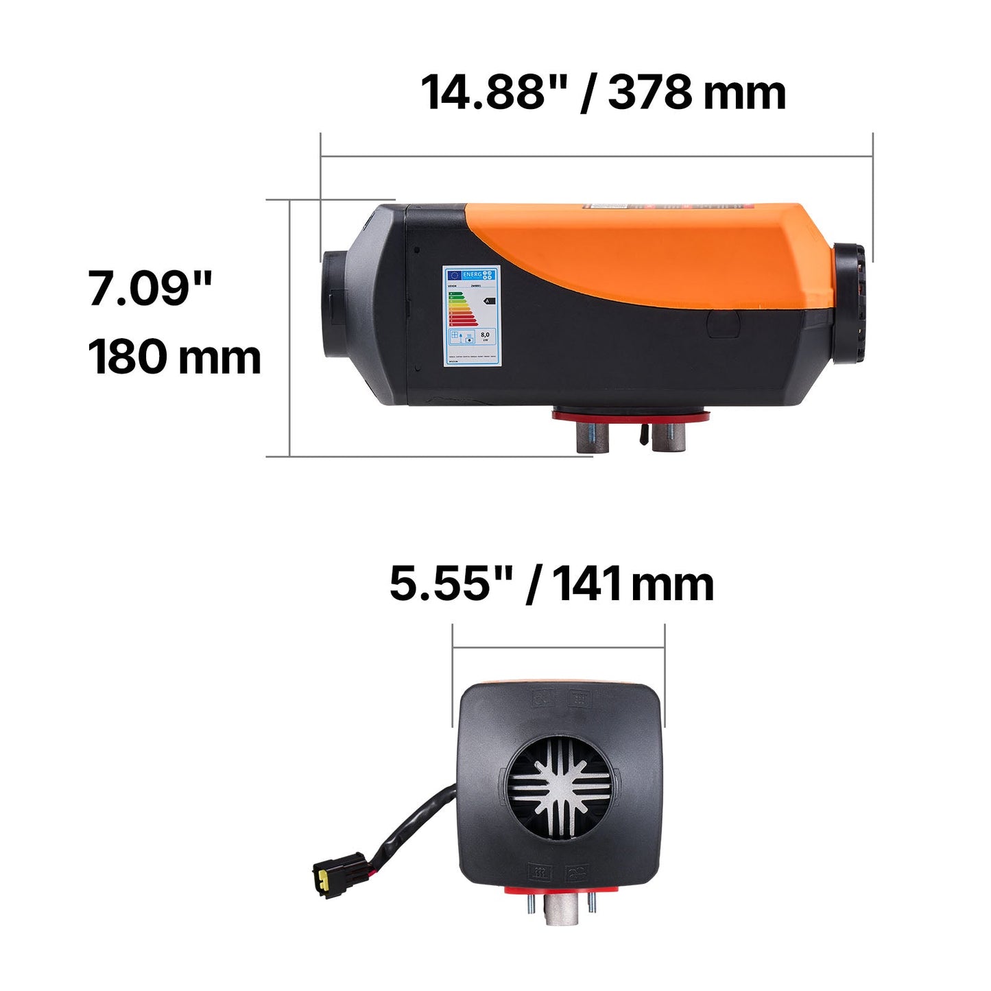 Diesel Air Heater 8 kW with 10L Fuel Tank