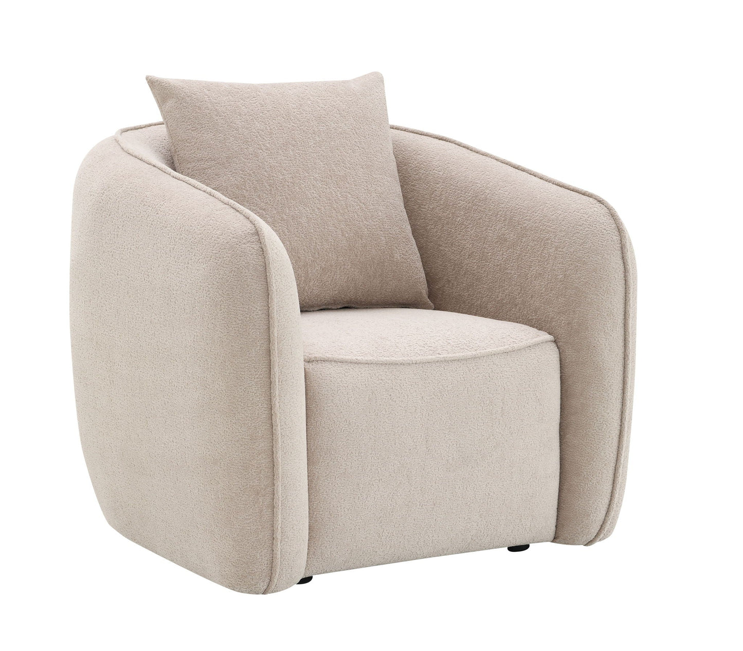 Keith Chenille Armchair With 1 Matching Color Toss Pillow