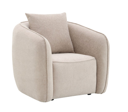 Keith Chenille Armchair With 1 Matching Color Toss Pillow
