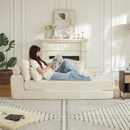 Semi Circular 2 In 1 Sofa Bed With Neck Pillow