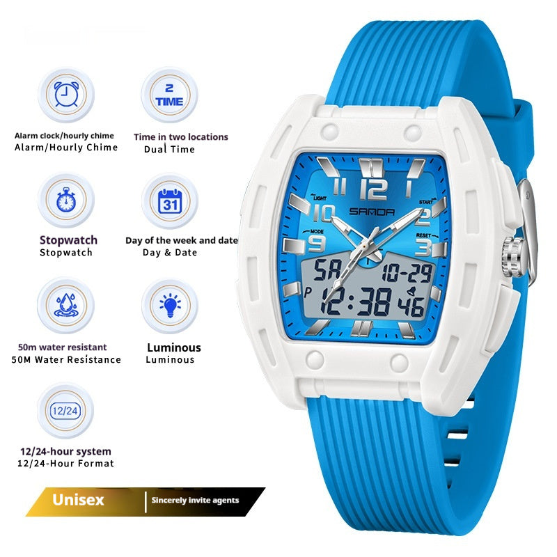 A Sporty Stylish And Energetic Unisex Bucket-style Wristwatch
