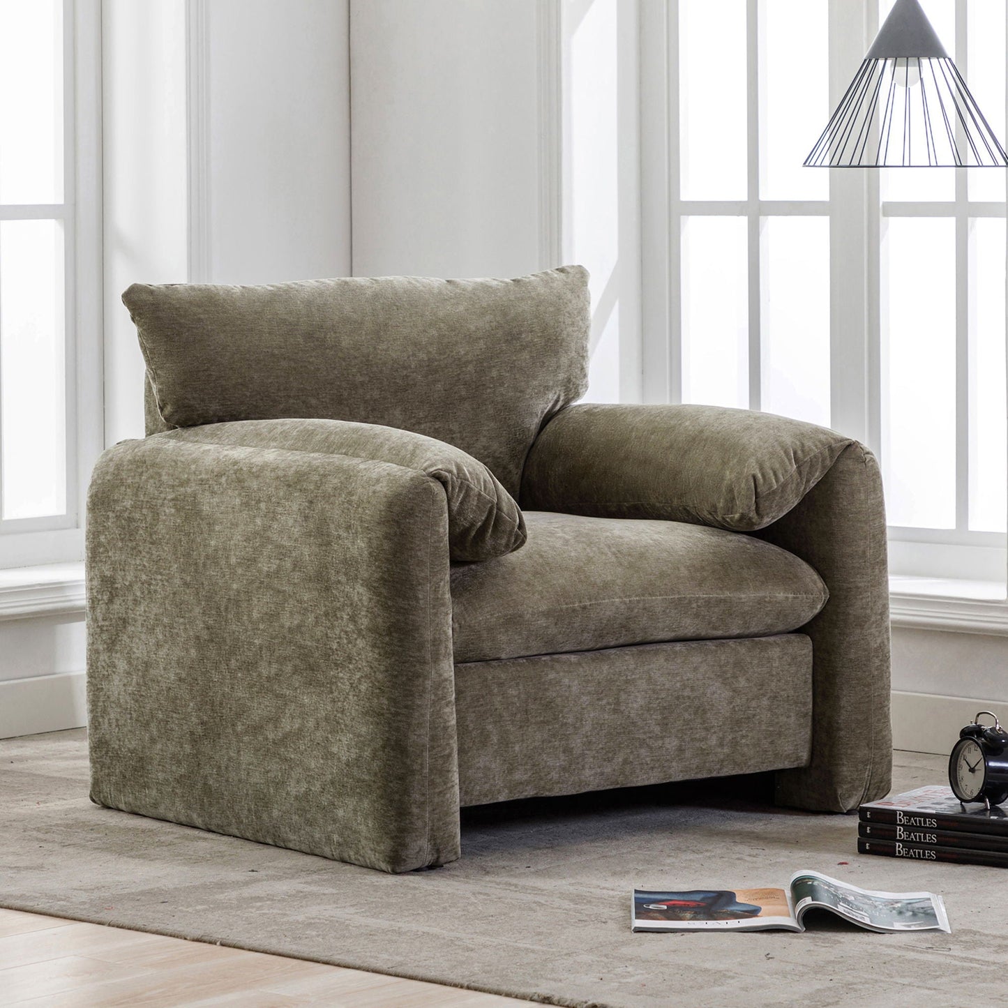 Oversized Accent Single Sofa Lounge Chair - Matcha Green
