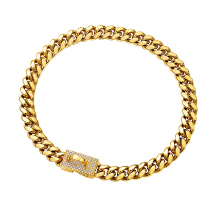 14mm New-Style Gold Pet Dog Collar