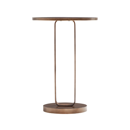 Tareel - Round Accent Table With Open Oval Pedestal - Antique Bronze