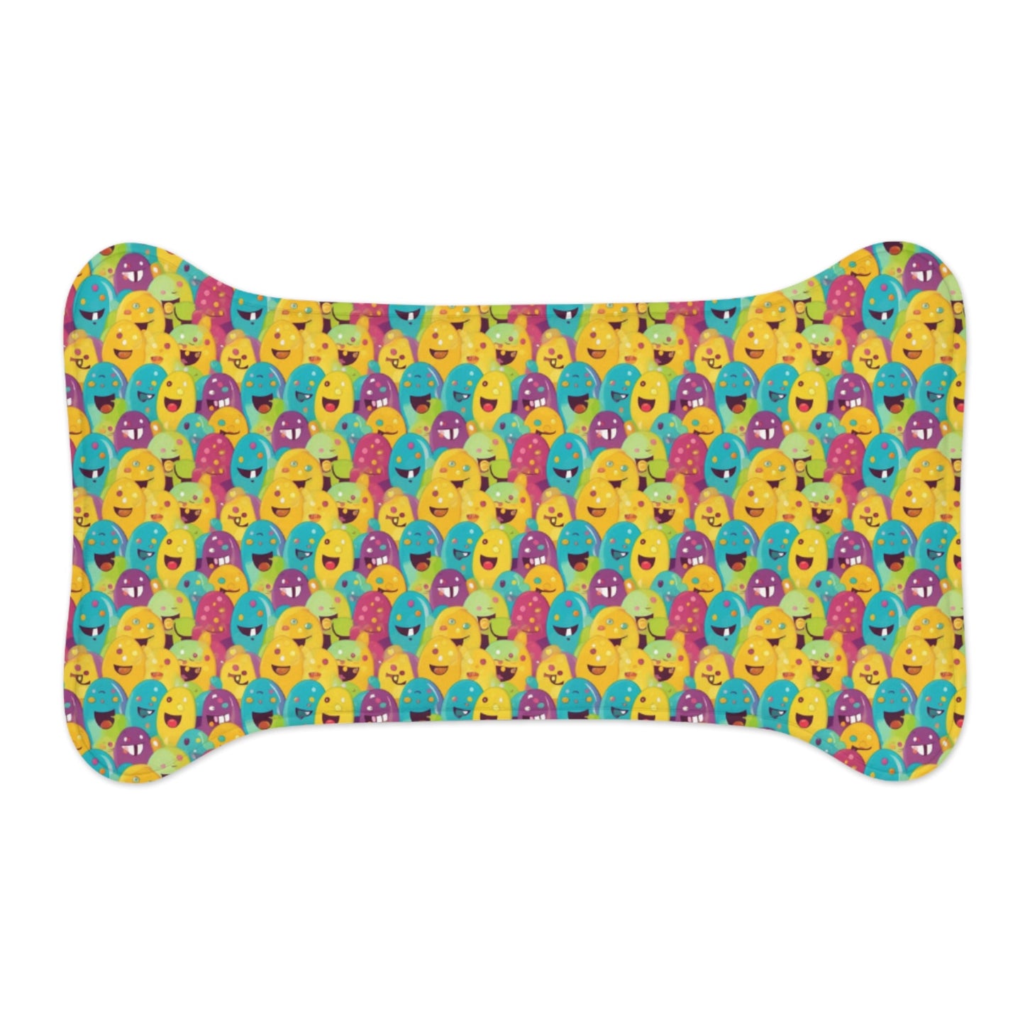 Giggle Crowd of Rainbow Blob Critters - Pet Feeding Mat Pet Ze