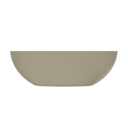 66.9 Inch Freestanding Solid Surface Soaking Bathtub