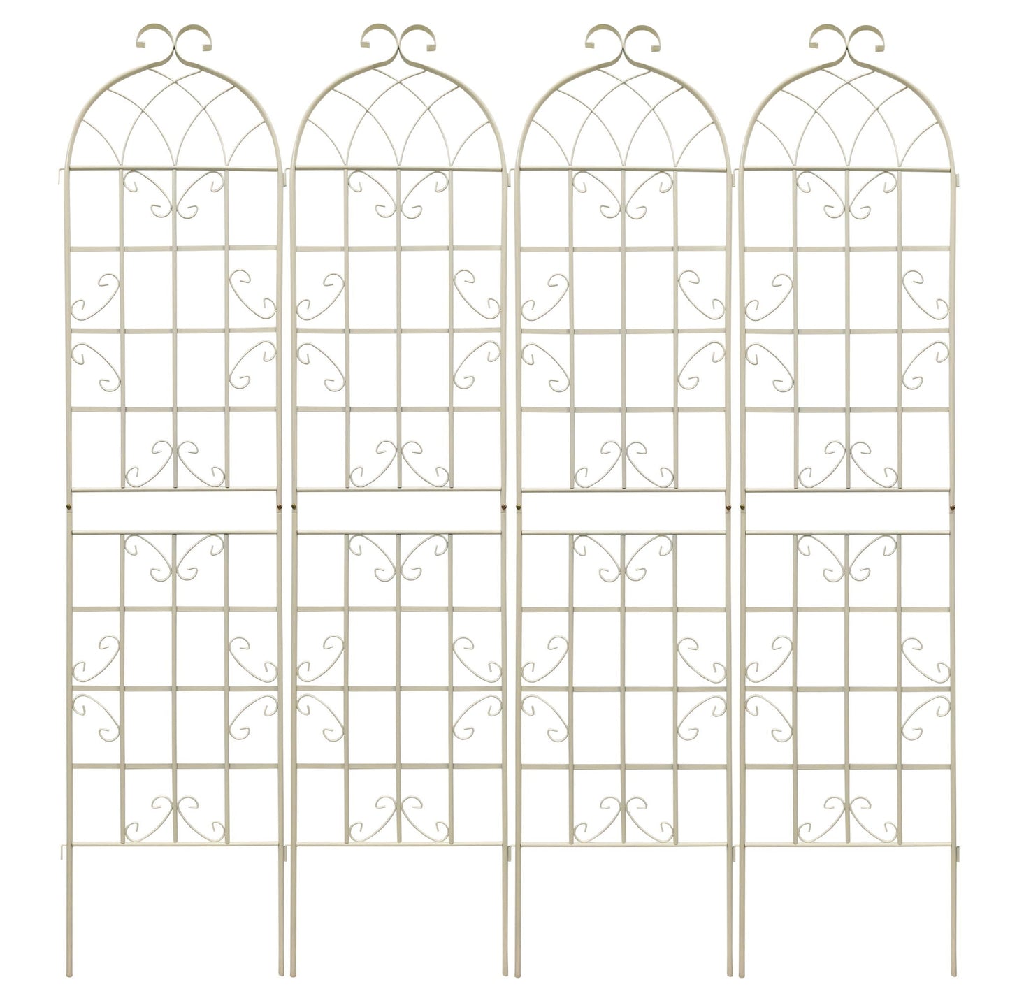 Metal Garden Rustproof Trellis For Climbing Plants Outdoor Flower Support
