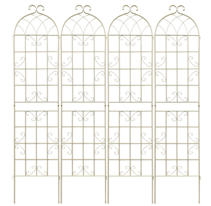 Metal Garden Rustproof Trellis For Climbing Plants Outdoor Flower Support