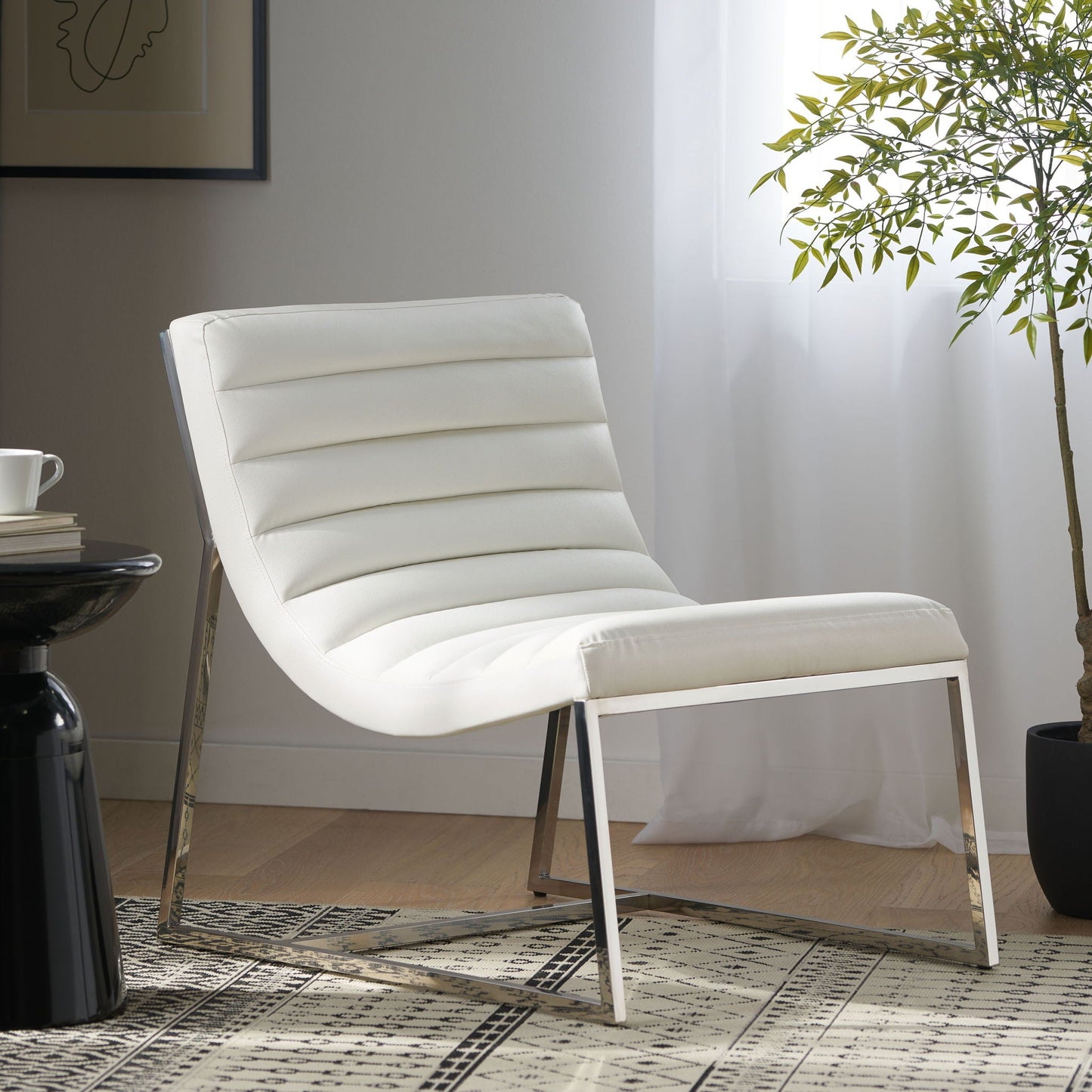 Wilmouth Roll Occasional Chair - White