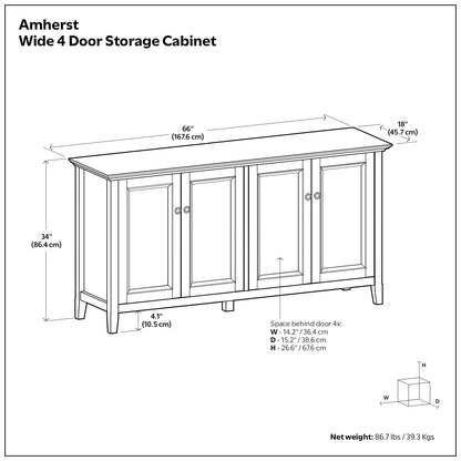 Amherst - 4 Door Storage Cabinet